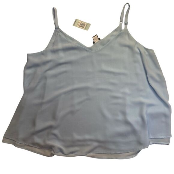 Torrid Size 2 Light Blue Satin Cami Tank Top Adjustable Straps NWT - Picture 1 of 8